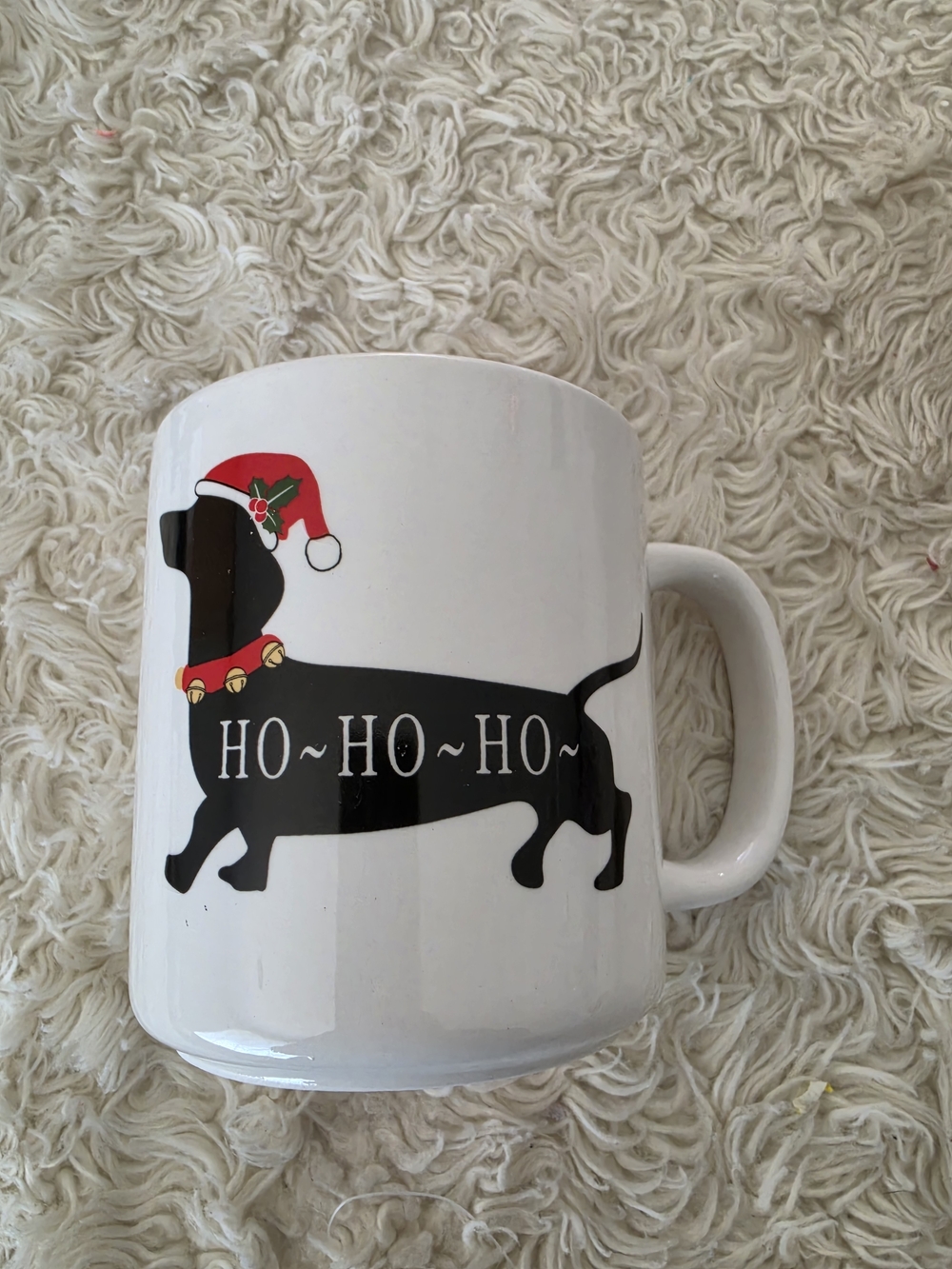 Holiday Dachshund Christmas Mug - White